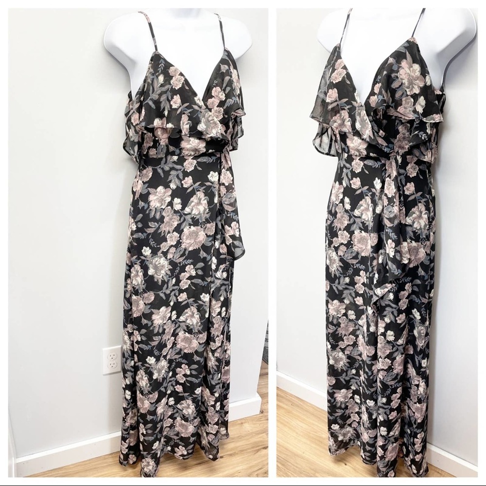 Caren Forbes Floral Ruffle Exposed Shoulder Maxi S - Picture 2 of 16
